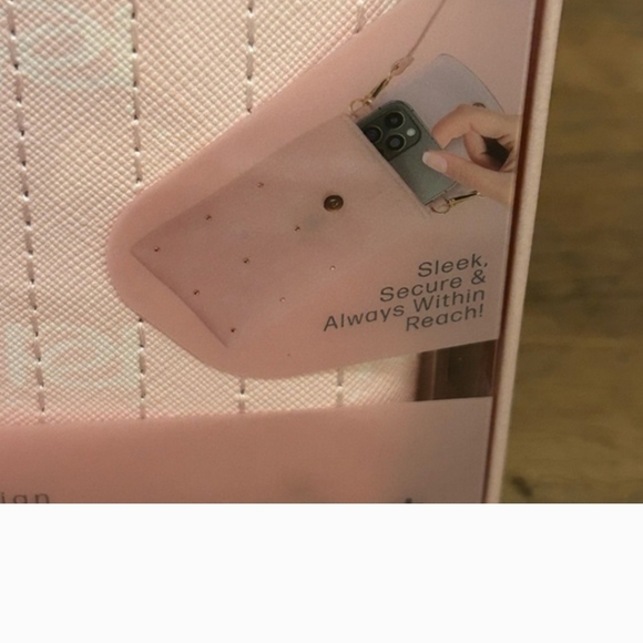 Bebe Blush Phone Crossbody Pouch with Gold Accents - Picture 4 of 4